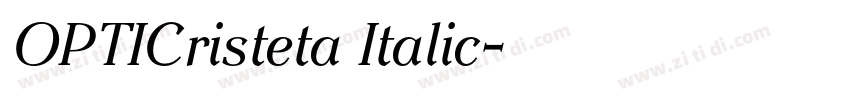 OPTICristeta Italic字体转换 OPTICristeta Italic字体转换